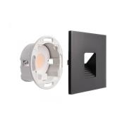 Upotettava LED-seinävalaisin SET Alwaid musta 8 x 8 cm taso 2,700K