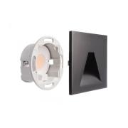 UPOTETTAVA LED-SEINÄVALAISIN SET Alwaid musta 8x8 cm kulma 2,700 K