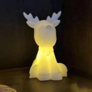 LED-koristefiguuri Naja, valkoinen, korkeus 12 cm, vaha, paristokäyttö...