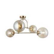 Portemo kattovalaisin, messinki, pituus 83 cm, 4-valo, lasi