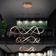 LED-riippuvalaisin Molly, 3-portainen, himmennettävä, Ø 110,3 cm, ruus...