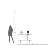 Kare pöytävalaisin Animal Rabbit, violetti/graffiti, 50 cm, E14