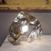 Kare pöytävalaisin Aura, savuinen, lasi, Ø 30 cm, E27