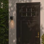 Ulkopuolinen seinävalaisin Nico Square, musta, alumiini, alas, IP54