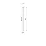 LED-seinävalaisin Isla, hiekka, alumiini, korkeus 100 cm, IP54