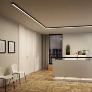 Paulmann LED-valolista Linion, musta, 100 cm, 3 000 K