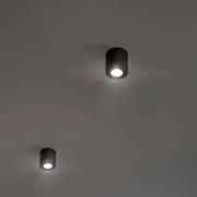 OSRAM kattokohdevalo ROUND, musta, Ø 8 cm, metalli, GU10