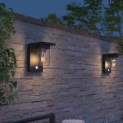 Calex Solar LED-ulkoseinävalaisin Asti, anturi, IP44, musta