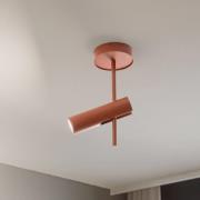 Kattospotti Leda 1, tiilenpunainen, 1-lamppuinen, korkeus 34 cm