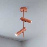 Kattospotti Leda 2, tiilenpunainen, 2-lamppuinen, korkeus 55 cm