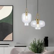 Riippuvalo Oslo, Ø 23 cm, kirkas/kulta, lasi