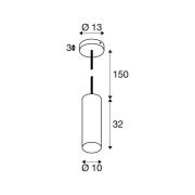 SLV riippuvalo Enola, valkoinen mattapintainen, Ø 10 cm, metalli