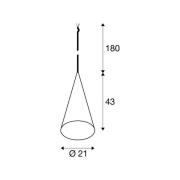 SLV riippuvalo Magico, Ø 21 cm, musta/kulta, metalli