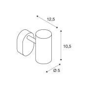 SLV LED-seinäkohdevalaisin Noblo, 2700 K, musta, 13 cm metalli