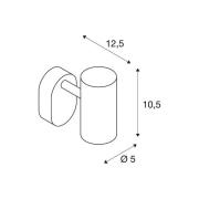 SLV LED-seinäkohdevalaisin Noblo, 3000 K, musta, 13 cm metalli