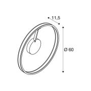 SLV LED-kattovalaisin One, Ø 60 cm, musta, metalli, CCT