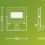 Philips LED-kohdevalaisin ulos Lois UE Sensor, 24 W, 5 000 K IP65
