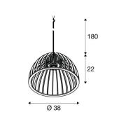 SLV riippuvalo Wud, vaalea puu, Ø 38 cm, puu