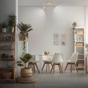 Kattokohdevalo Tapp, beige, pituus 28 cm, 2-lamppuinen, metalli GU10