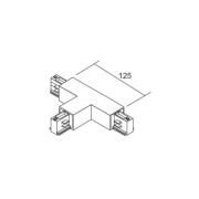 Ivela T-liitin LKM DALI, musta, johtimet oikealla, 3-vaiheinen