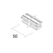 Ivela pitkittäisliitin SQUARE 48 V, musta, virrankatkaisin