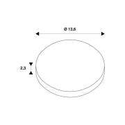 SLV Dekoring Light Eye 150, mattakulta, Ø 14 cm, metalli
