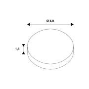 SLV koristerengas Light Eye 90, mattakulta, Ø 6 cm, metalli