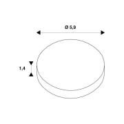 SLV Dekoring Light Eye 90, musta mattapintainen, Ø 6 cm, metalli