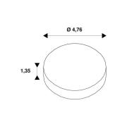 SLV koristerengas Noblo, harmaa, Ø 5 cm, muovi