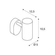 SLV LED-seinäkohdevalaisin Noblo, himmennettävä, valkoinen, 13  cm