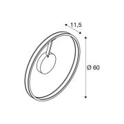 SLV LED-kattovalaisin One, Ø 60 cm, messinkivärinen metalli CCT