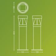 Philips LED-pollarivalaisin Avery, musta, IP44