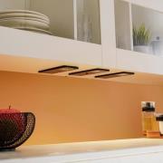 Prios Rixa LED-kaapinvalaisin, musta, 3 kpl