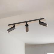 Arcchio kattokohdevalo Brinja Slim, musta, 3-lamppuinen GU10 MR11