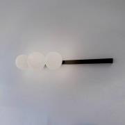 Seinävalaisin Garda 3, musta, metalli, lasi, 3-lamppuinen