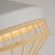 Riippuvalaisin Lanya, valkoinen, teräs/bambu, Ø 30 cm, E27