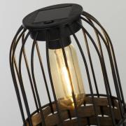 Solar-LED-terassivalaisin Tahoa, 26 cm, harmaa, rottinki, IP44