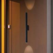 LED-ulkoseinälamppu City, korkeus 60 cm, musta, metalli