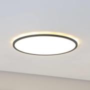 Aqua LED-paneeli, Ø 50 cm, musta, metalli/muovi, CCT himmeä