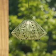 Lindby LED-aurinkokäyttöinen riippuvalaisin Austas, vihreä, Ø 50 cm, U...