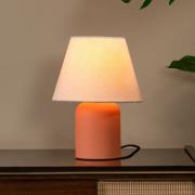 Pöytälamppu Macia, terrakotta/luonnonväri 27 cm keraaminen/kangas