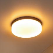 kylpyhuoneen LED-kattolamppu Biskit, musta, Ø 23 cm, muovi