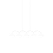 Globen Lighting riippuvalo CURVE 5, valkoinen, 5-lamppuinen, 165 cm