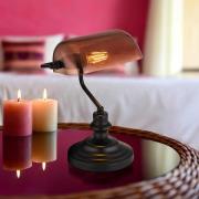 Pöytävalaisin Antique, kuparinen/musta matta, korkeus 37 cm