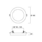 LED-kattovalaisin START 5in1, valkoinen, Ø 17 cm, CCT, himmennettävä