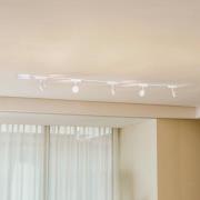 Kiskojärjestelmä 48 V Lumaro, spotit, 5-lamppuinen, valkoinen, Ø7cm,