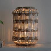 Ano pöytävalaisin, korkeus 35 cm, tekstiili, beige/ruskea