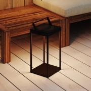 LED-aurinkolamppu Pure, musta, USB, metalli, korkeus 42 cm