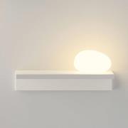 Vibia LED-seinävalaisin Suite, kivi oikealla, valkoinen, 14 cm