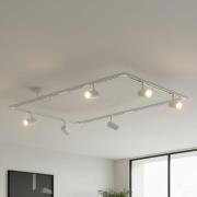 Lindby kiskojärjestelmä Linaro, GU10, 6-lamppuinen, valkoinen, O-muoto...